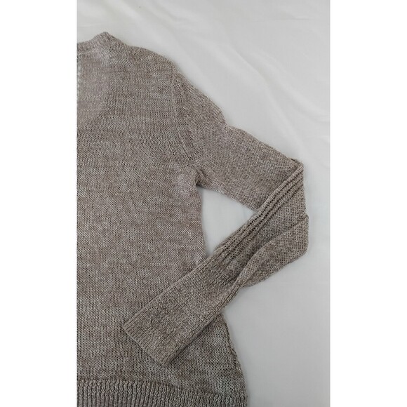 Simply Vera Wang Taupe Long Skeeve Knit Liene Cardigan Sweater Size XL - Picture 9 of 12